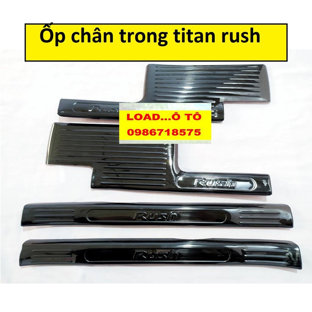 Ốp Bậc Cửa, Nẹp Bước Chân Trong, Ngoài Xe Toyota Rush 2023-2018 Vân titan Cao Cấp