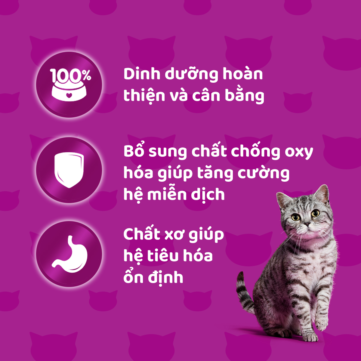 Thức ăn mèo Whiskas vị cá biển túi 1.2kg