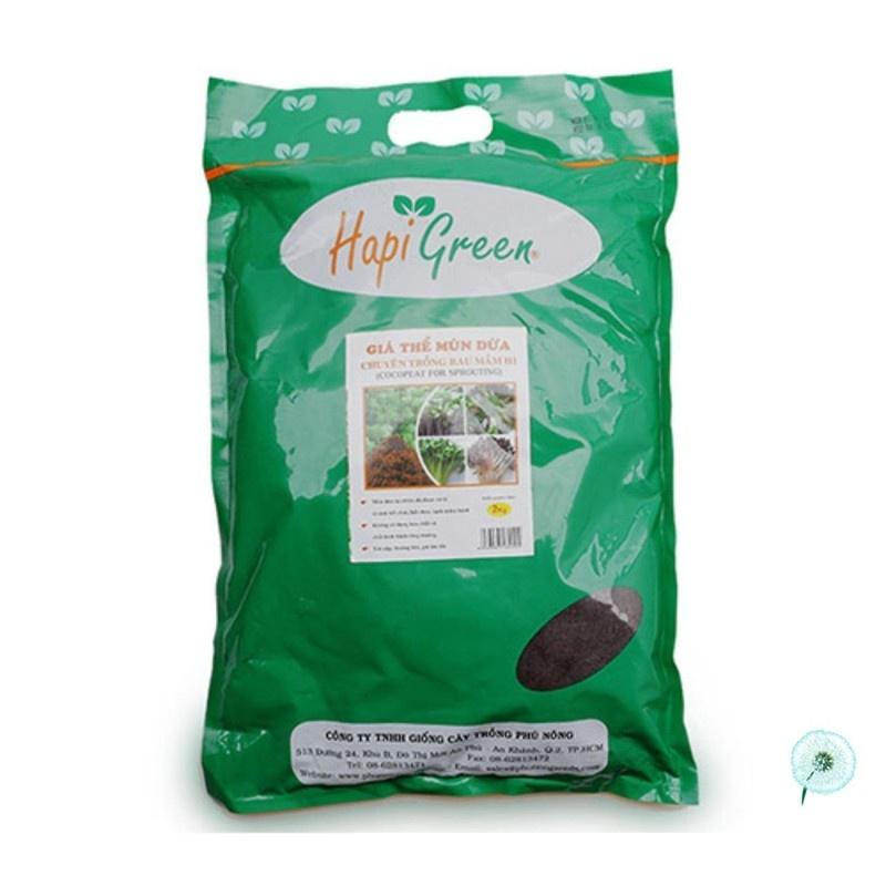 Giá Thể Mùn Dừa Trồng Rau Mầm Thủy Canh Hapi Green Bao 2kg KNS216