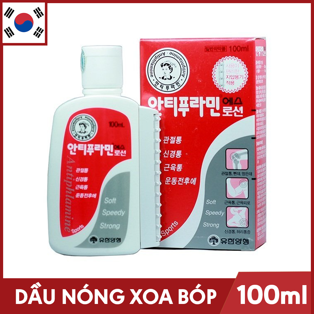 Dầu nóng Xoa Bóp Massage Hàn Quốc Antiphlamine 100ml - Đau nhứt massage cơ thể