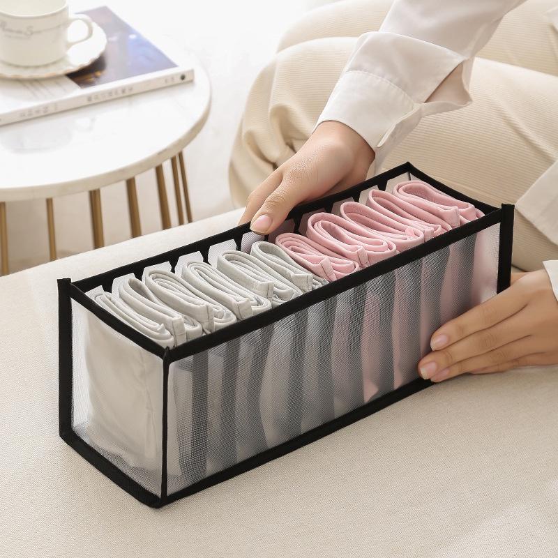 Túi đựng quần áo chia ngăn Hộp xếp đồ lót tiện ích Khay xếp quần áo gọn gàng Túi bọc quần áo chống bụi giỏ đựng đồ lót