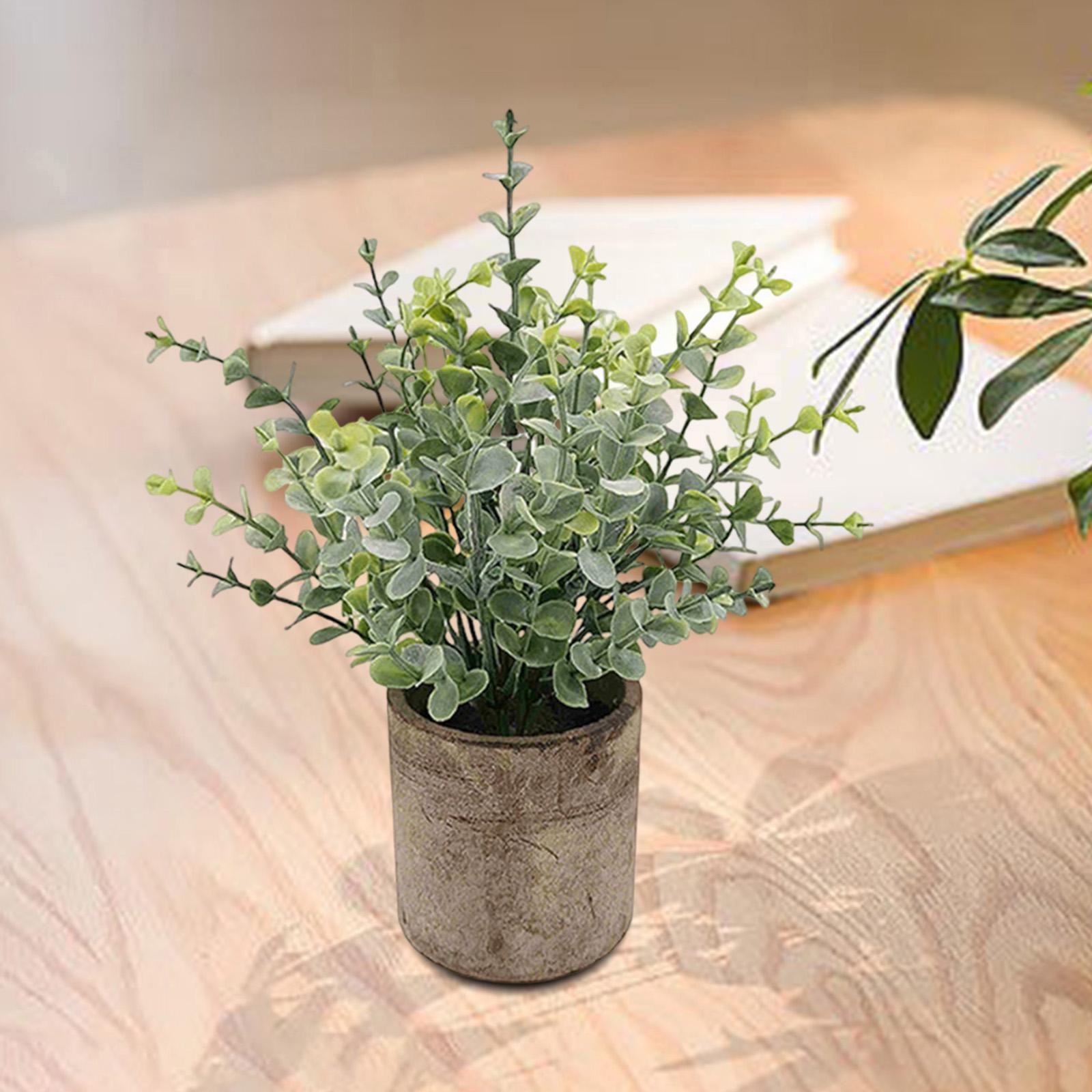 Artificial Fake Succulent Plant In Pot Mini Potted Plants Home Garden Decor