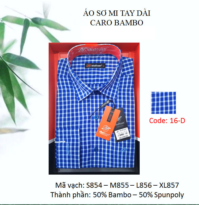 Thời trang nam áo sơ mi tay dài caro bamboo Nhật Tuấn (NATA)
