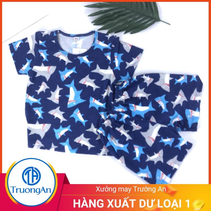 Bộ quần áo trẻ em cotton hình cá mập