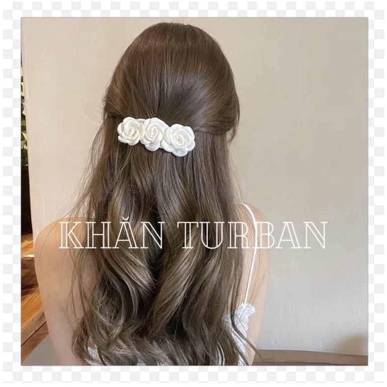 Kẹp tóc xinh hình hoa nữ tính - Khăn turban