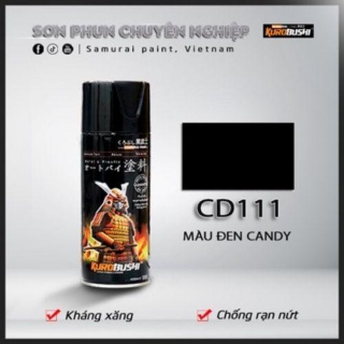 COMBO Sơn Samurai màu đen candy CD111 gồm 5 chai đủ quy trình (Lót- Nền 124 – Màu 1701 - Màu CD111- Bóng