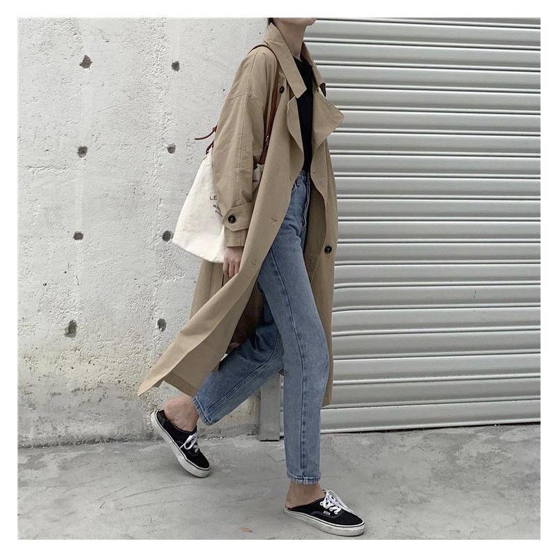 ÁO KHOÁC DÁNG DÀI MANGTO CỔ VEST