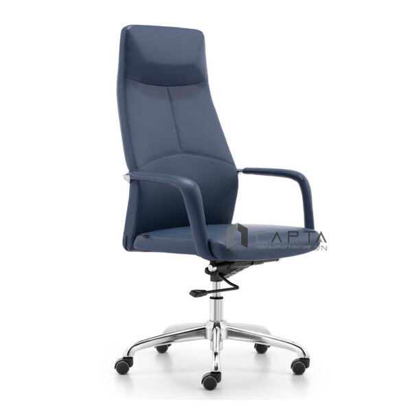 Ghế Giám đốc lưng cao CM4478-P Nội thất Capta Ghế lãnh đạo nệm bọc da PVC tay tựa hợp kim nhôm bọc PVC có chân xoay