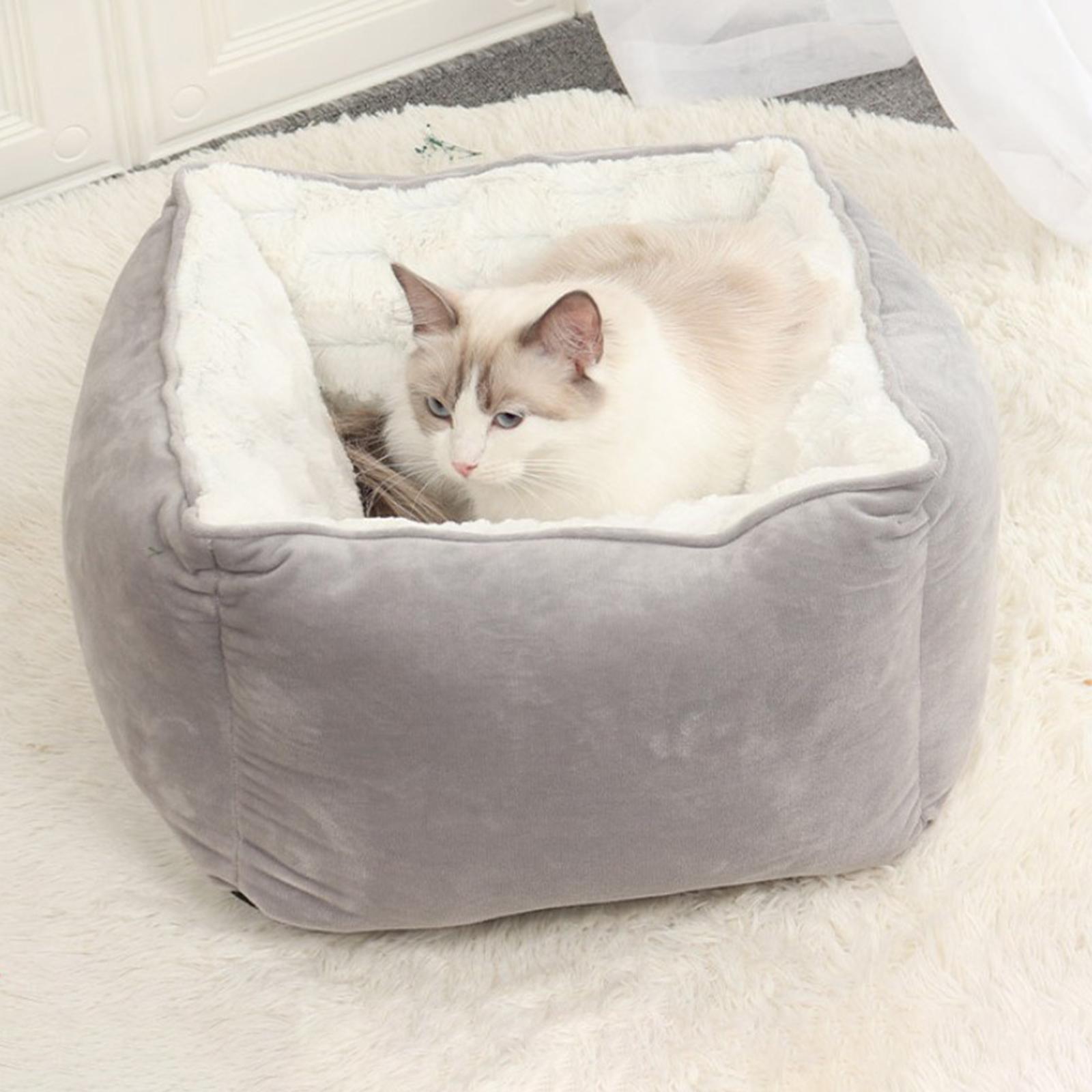 Square Dog Bed Pet Bed Autumn Winter Warm Comfortable Bed Nest Warm Dog Cat