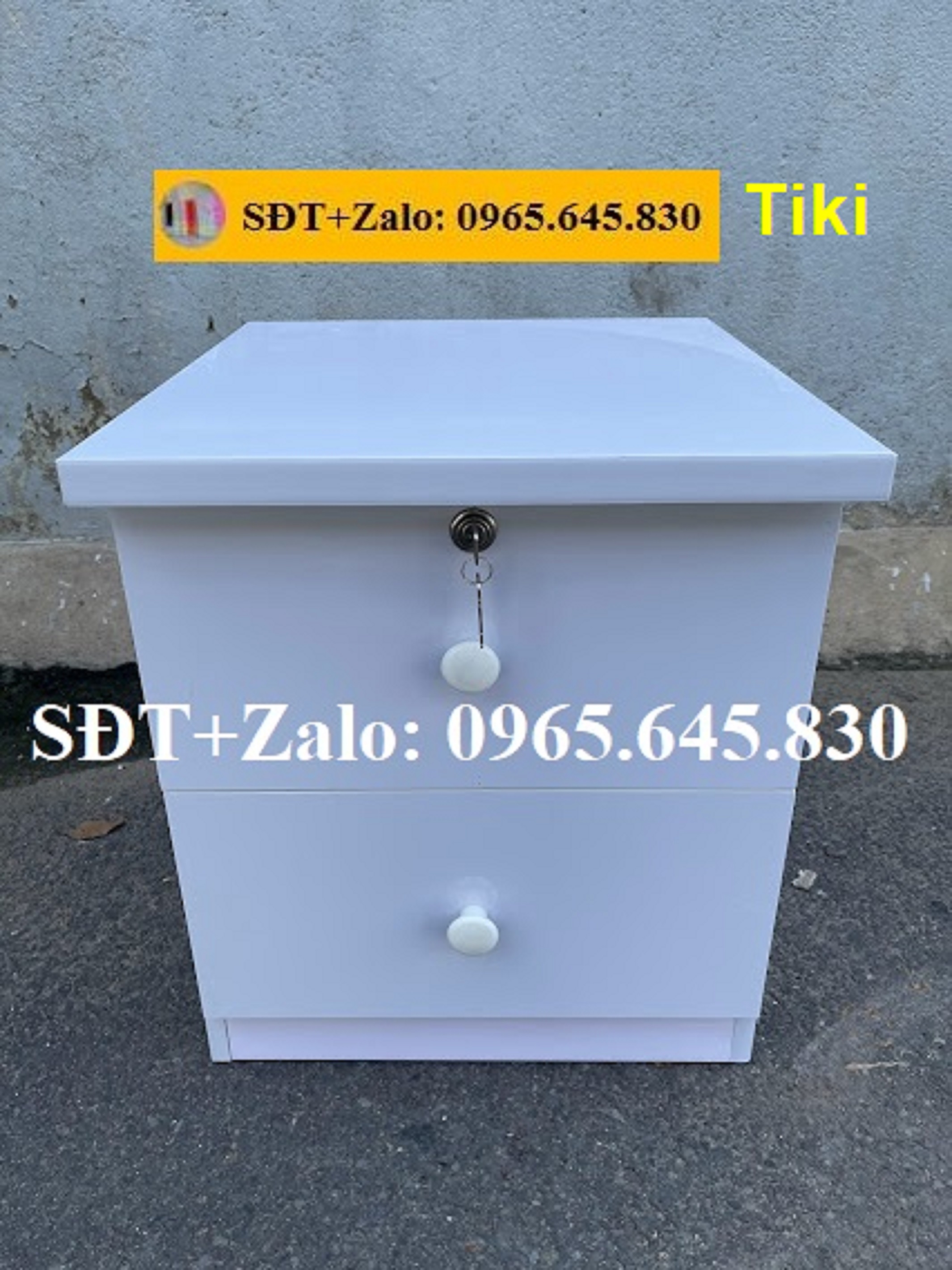 Tủ, Kệ Đầu Giường Nhựa Đài Loan Cao 48cm Ngang 42cm Màu Trắng 904