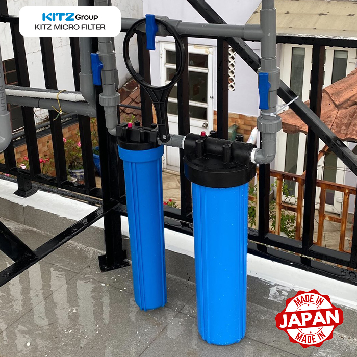 Bộ lọc tổng Callme Kitz MOF508BW 20 inch - Lọc tổng công suất lớn cho gia đình và thương mại gồm 2 cấp lọc, 60 lít/phút - Hàng nhập khẩu chính hãng Nhật Bản