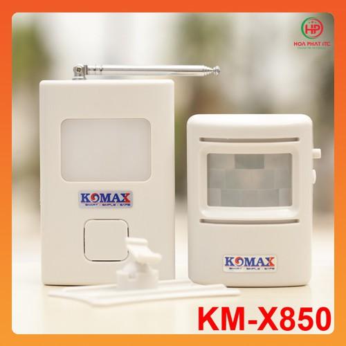 Chuông báo khách hồng ngoại cao cấp Komax - Hàng chính hãng KM-X850 Chuông báo dùng pin + Adapter tiện ích - Hàng chính hãng