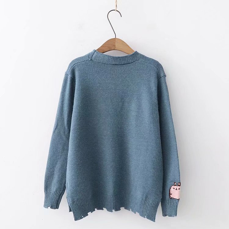 Áo Khoác Len Cardigan Họa Tiết Xinh 