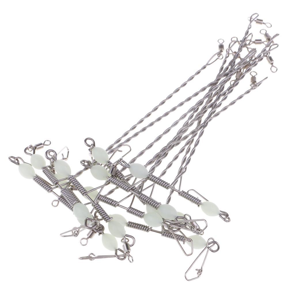 20pcs 3 Way Fishing Accessories Swivels Luminous Cross Line T shape swivels