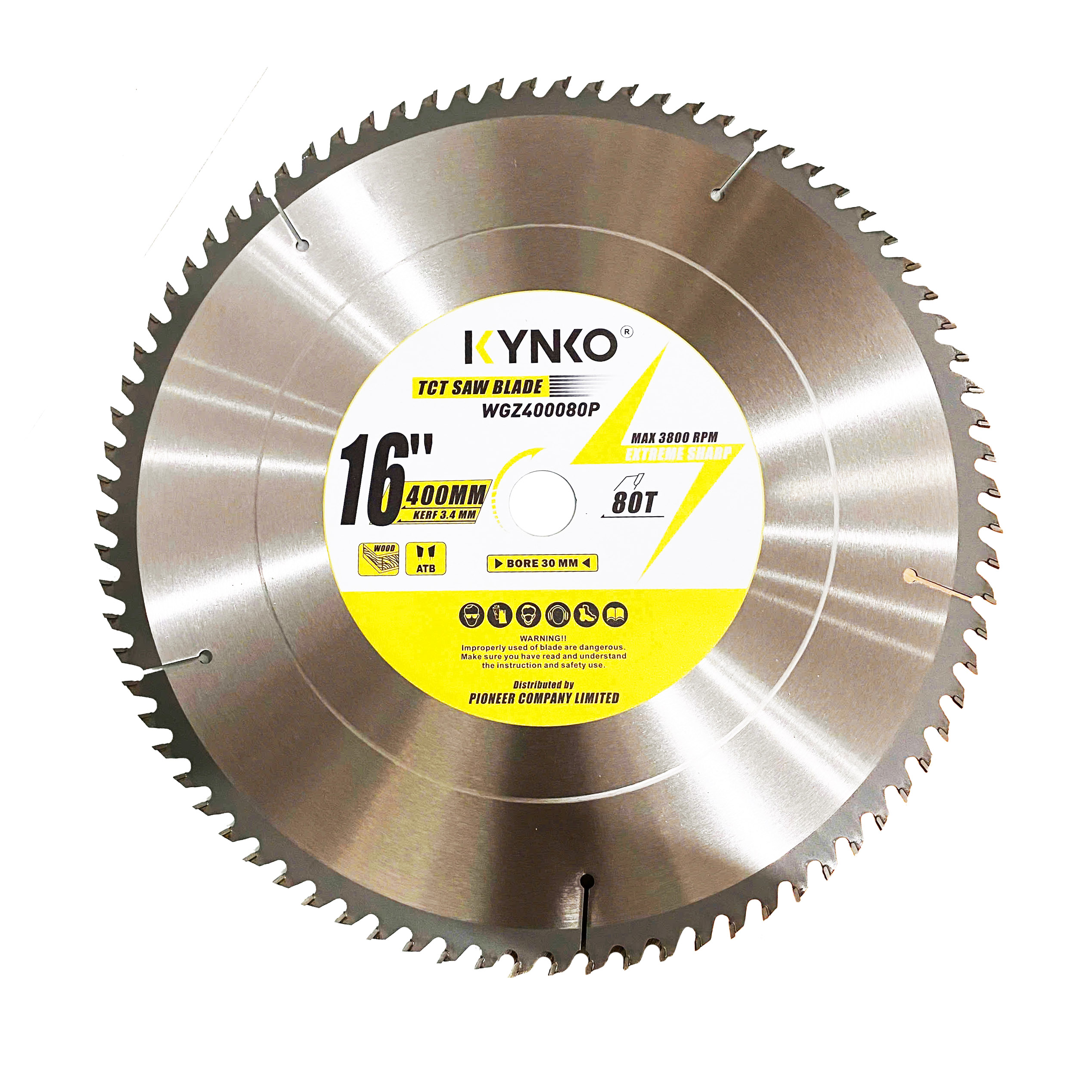 LƯỠI CƯA GỖ TCT 80 RĂNG đường kính phi Ø 400mm KYNKO WGZ400080P