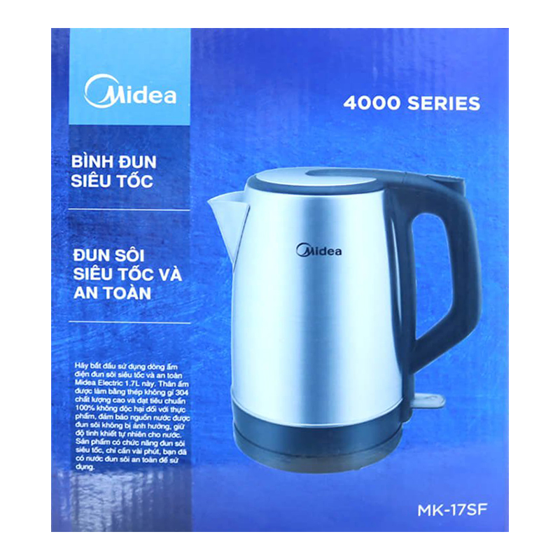 Bình Đun Siêu Tốc Midea MK-17SF (1.7 Lít) - Hàng Chính Hãng