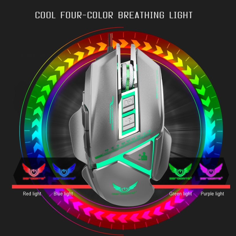 Chuột cơ gaming led RGB 3200DPI - X400 mechanical Gaming mouse 11 Key hàng nhập khẩu