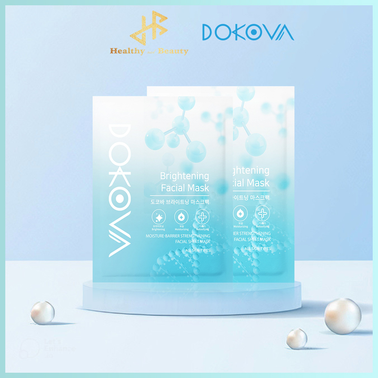 Mặt nạ dưỡng ẩm và dưỡng trắng da Hàn Quốc Dokova Treatment Brightening Mask