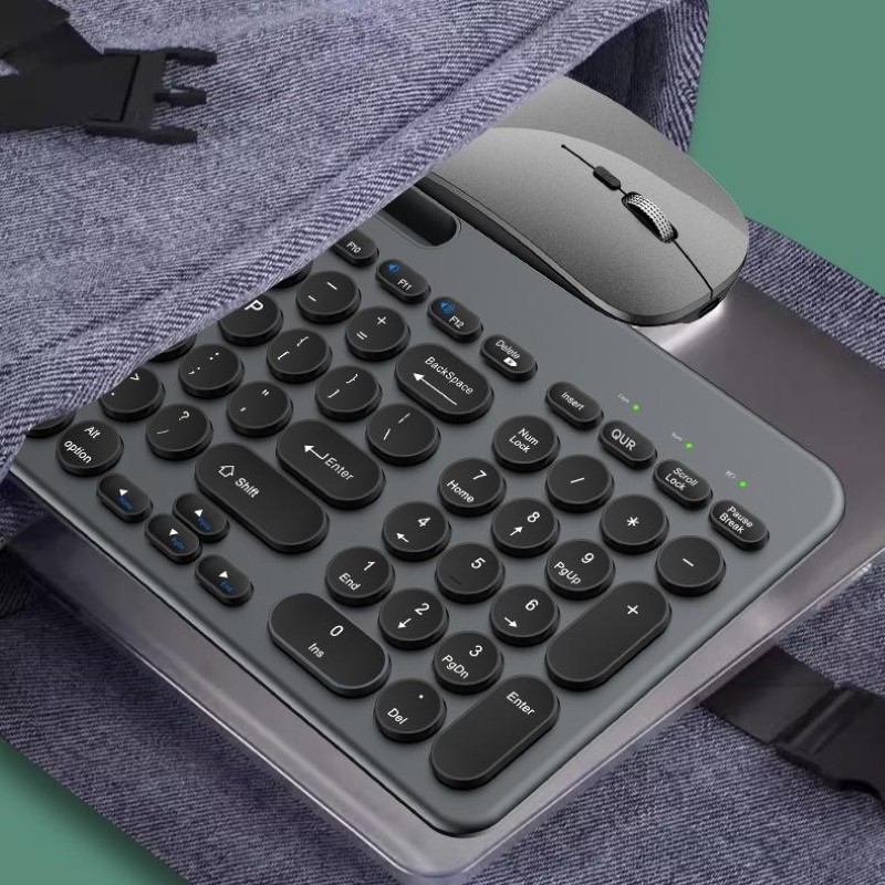 Bộ Bàn phím chuột không dây W709 có khe để điện thoại , máy tính bảng - kết nối bluetooth 5.0 + Usb 2.4g Pin sạc TypeC hàng nhập khẩu