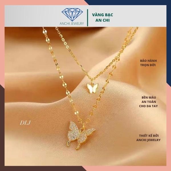 Dây chuyền đôi uyên ương hồ điệp, Quà tặng bạn gái,An chi jewelry