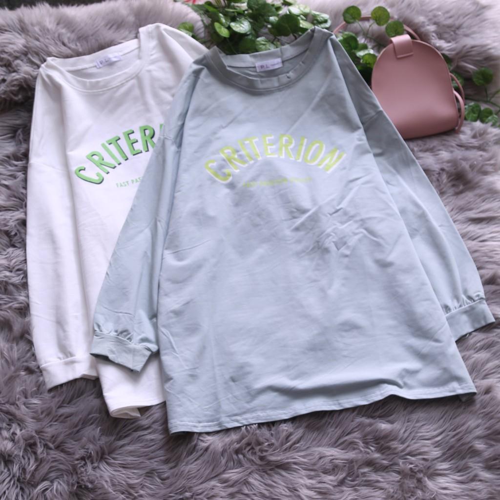 ÁO VÁY SWEATER DÁNG RỘNG HỌA TIẾT CHỮ