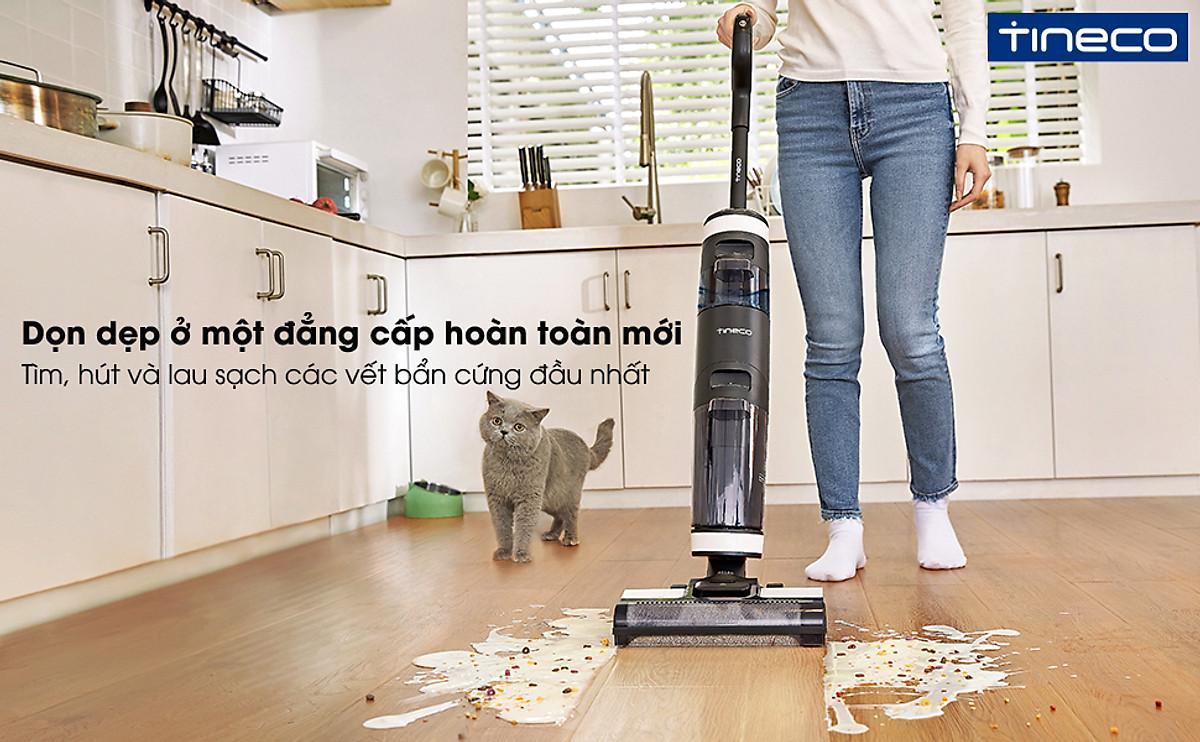 Máy Hút Bụi Lau Sàn Nhà Không Dây Thông Minh Tineco Floor One S3, Công Suất 15kPA, Hiển Thị Màn Hình Led, Điều Khiển App