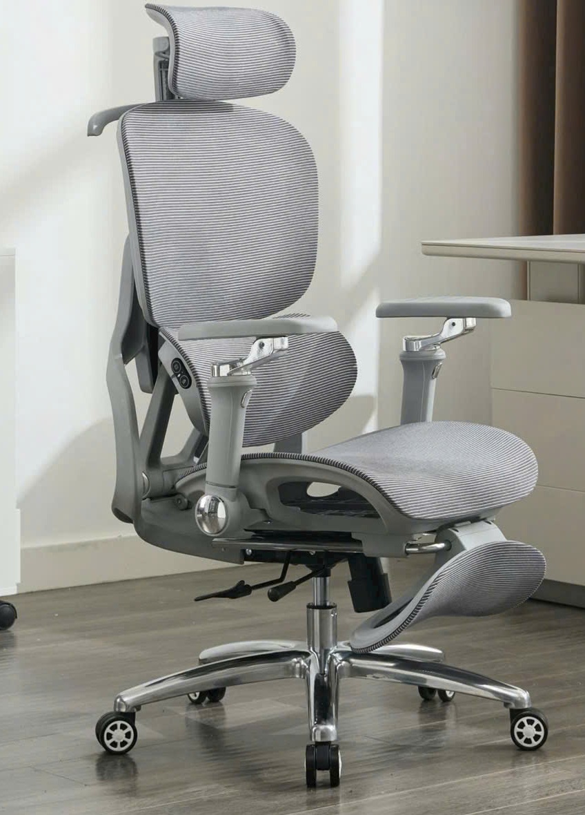 Ghế Công Thái Học Cao Cấp New Beginning 816-5 – Tựa Đầu, Đỡ Lưng, Gác Chân, Massage & Thông Gió