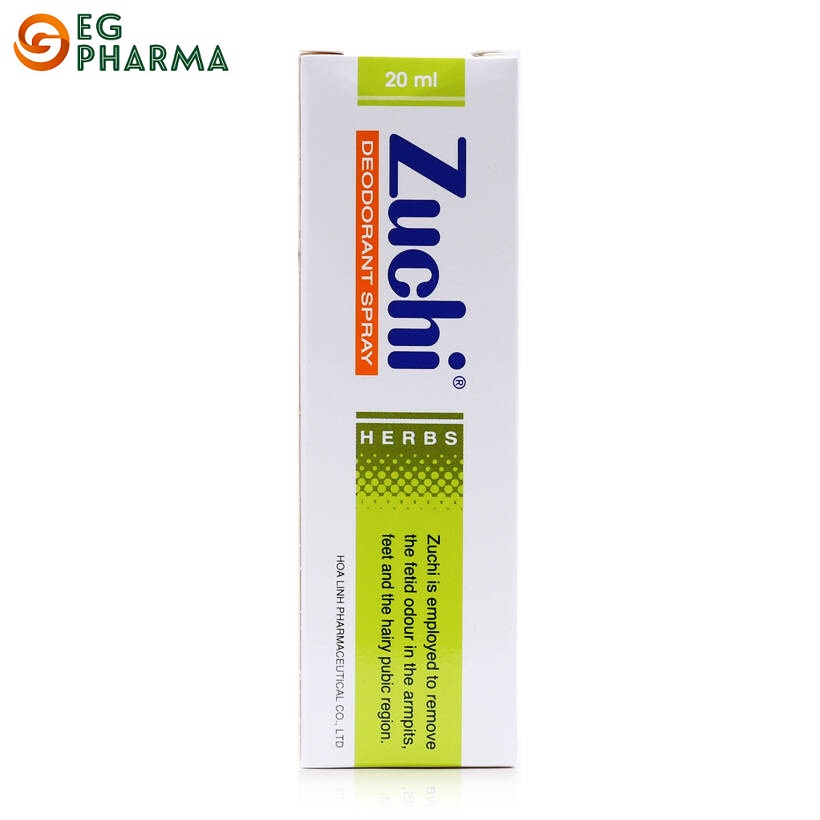 Xịt khử mùi mồ hôi Zuchi thảo dược (20ml) không gây kích ứng da - XZ1 01