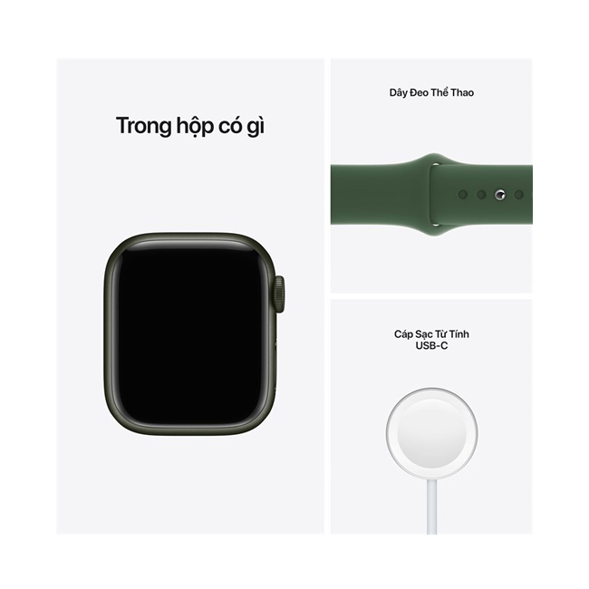 Apple Watch Series 7 GPS Sport Band (Viền Nhôm, Dây Cao Su)