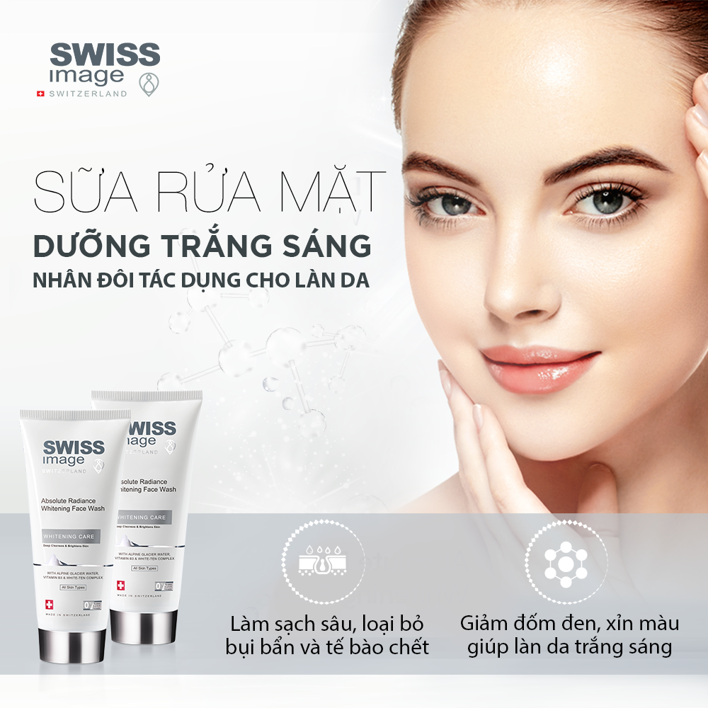 Gel Rửa Mặt Dưỡng Trắng Swiss Image Absolute Radiance Whitening Face Wash 200ml