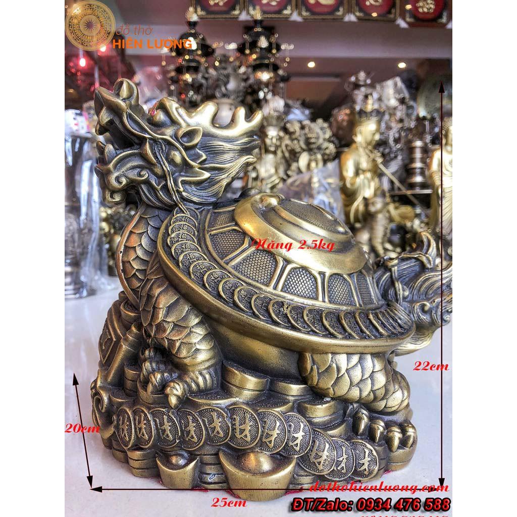 Tượng Linh Vật Long Quy Lưng Chữ Phúc Cỡ To - Vật phẩm phong thủy