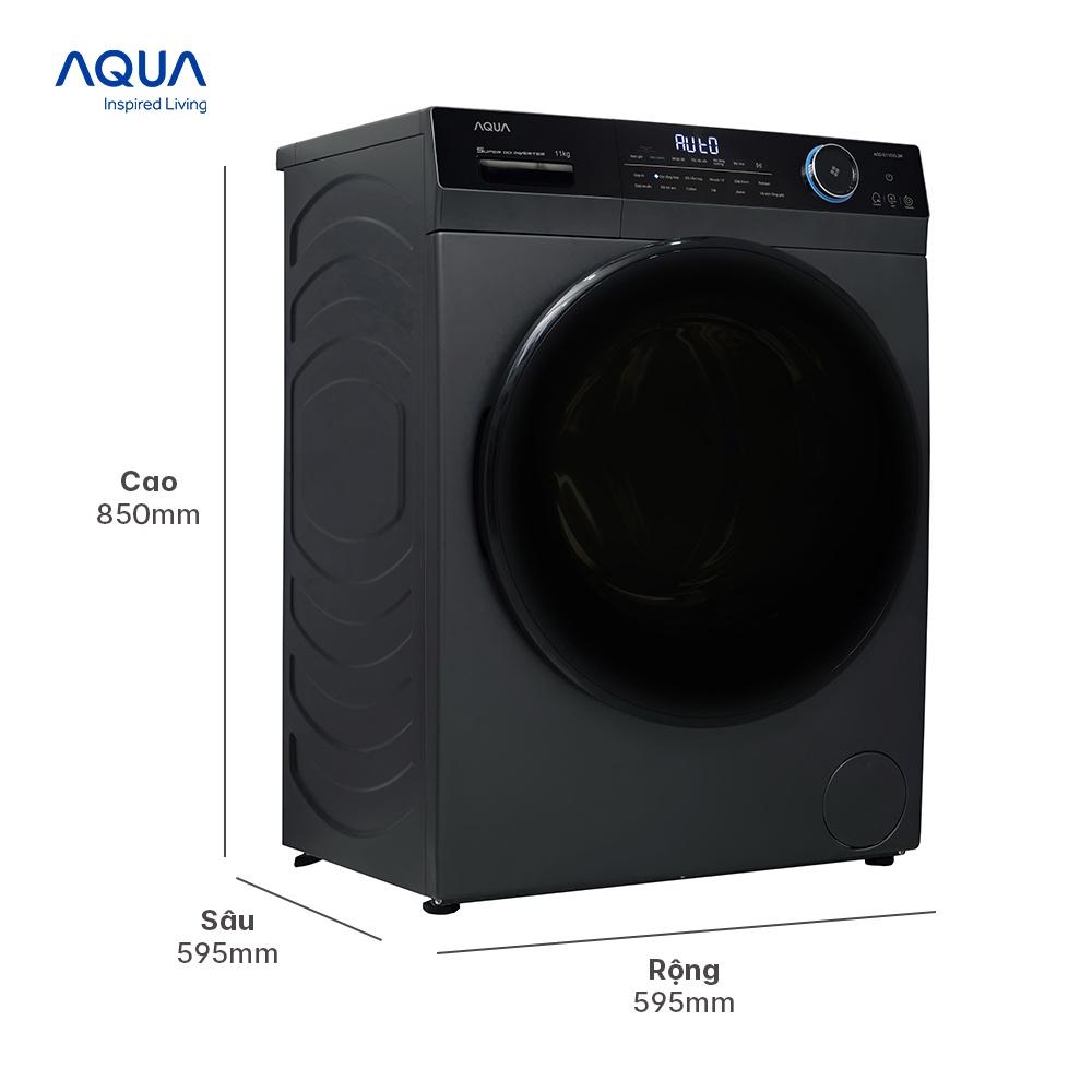 Máy giặt cửa trước Aqua 10kg AQD-DD1002G.BK - Hàng chính hãng - Chỉ giao HCM, Hà Nội, Đà Nẵng, Hải Phòng, Bình Dương, Đồng Nai, Cần Thơ