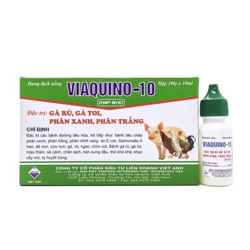 1 lọ VIAQUINO 100 tiêu chay phân xanh phân trắng dùng cho chim gà vịt ngan