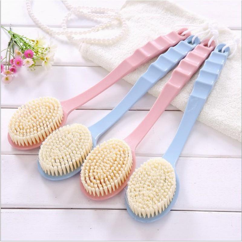 Combo 2 Bàn Chải Tắm Cọ Lưng Cán Dài Có Đầu Massage