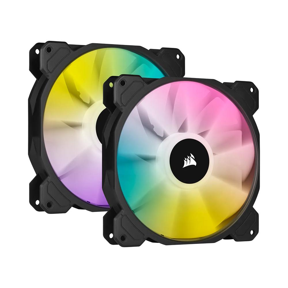 Bộ 2 quạt máy tính 140mm Corsair SP140 RGB ELITE LED kèm Node Core/CO-9050111-WW Hàng chính hãng