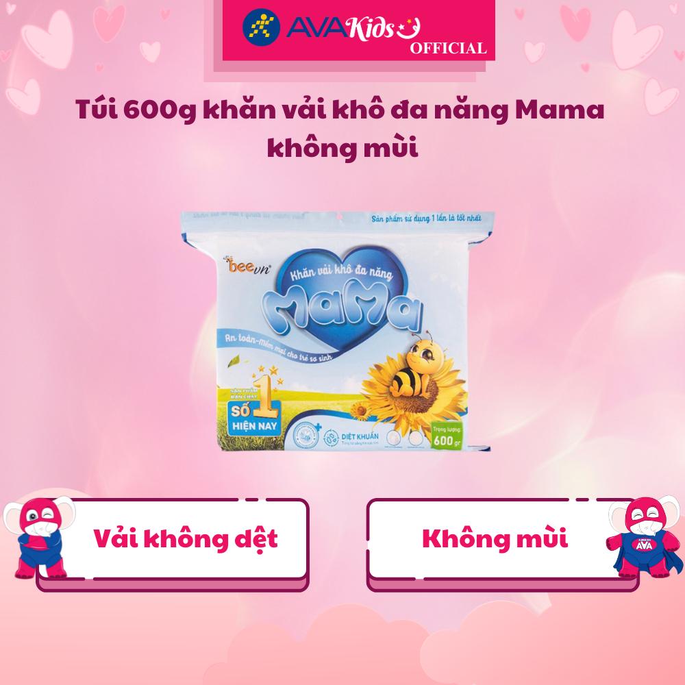 Túi 600g khăn vải khô đa năng Mama không mùi - Hàng Chính Hãng