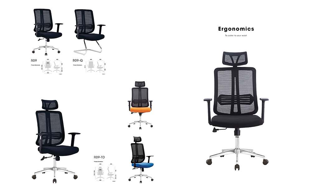 Ghế xoay văn phòng ghế công thái học GOVI Ryan R09TD - Tựa đầu điều chỉnh, tựa tay cố định, khoá ngả 135 độ thư giãn