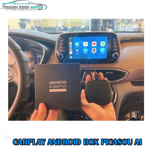 Bộ chuyển đổi Carplay PICASOU AI Cắm Sim 4G - Biến Màn nguyên bản ô tô Thành Màn Hình Android - Ram 4G,Rom 64GB