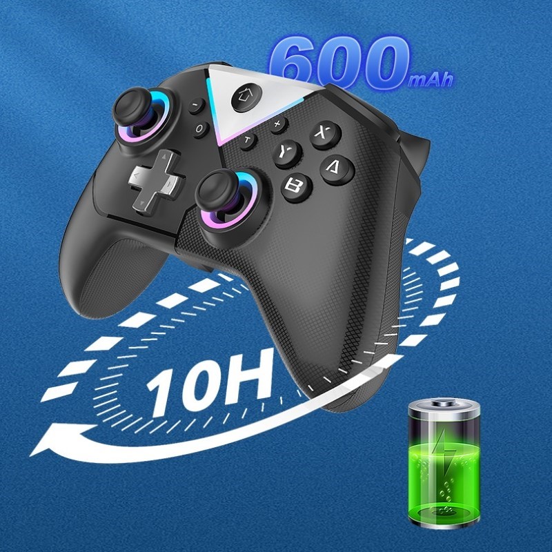 Gamepad tay game Không dây Bluetooth CM617 led RGB cho máy tính, laptop, smartphone, máy tính bảng, máy game hàng nhập khẩu