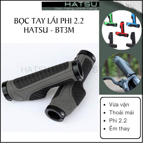 Bọc tay lái ghi đông HatsuBTL bọc cao su không mỏi tay xe đạp leo núi, xe đạp địa hình thiết kế êm vừa tay, chống trơn trượt