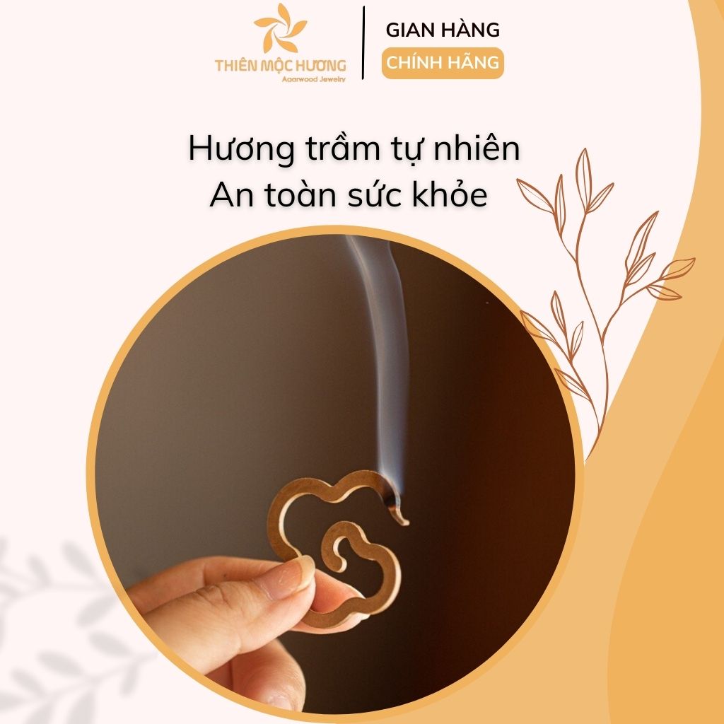 Nhang trầm vân mây Thiên Mộc Hương thơm thoang thoảng dịu nhẹ hộp 40 vân