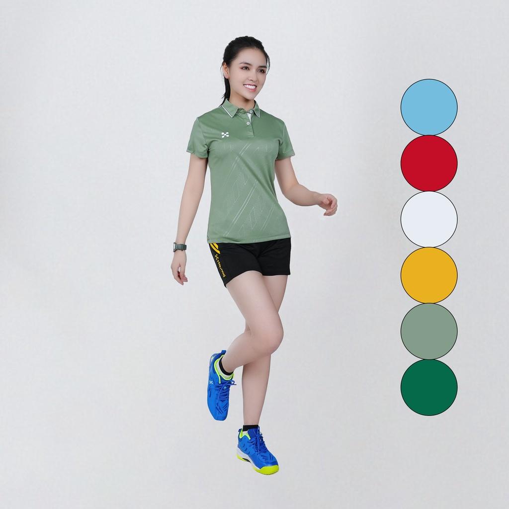 Bộ Đồ Thể Thao Nữ HERMOD Tennis, Cầu Lông, Bóng Chuyền, Vải Co Dãn, Thoáng Mát, Thấm Hút CL01XANHXM