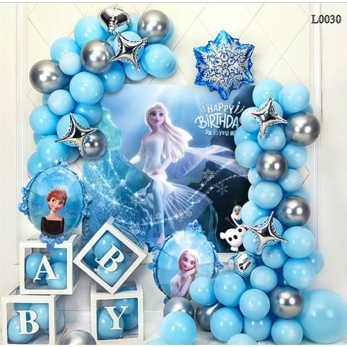 Bộ Trang Trí Sinh Nhật Elsa-Mickey-Xe Hơi (Tặng Kèm Bơm Tay)