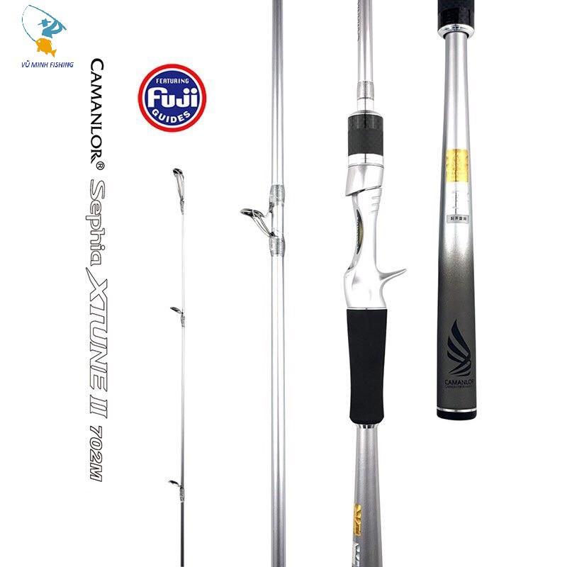 Cần câu lure máy ngang CAMANLOR Sephia XTUNE II 702M cần lure cao cấp khoen FUJI