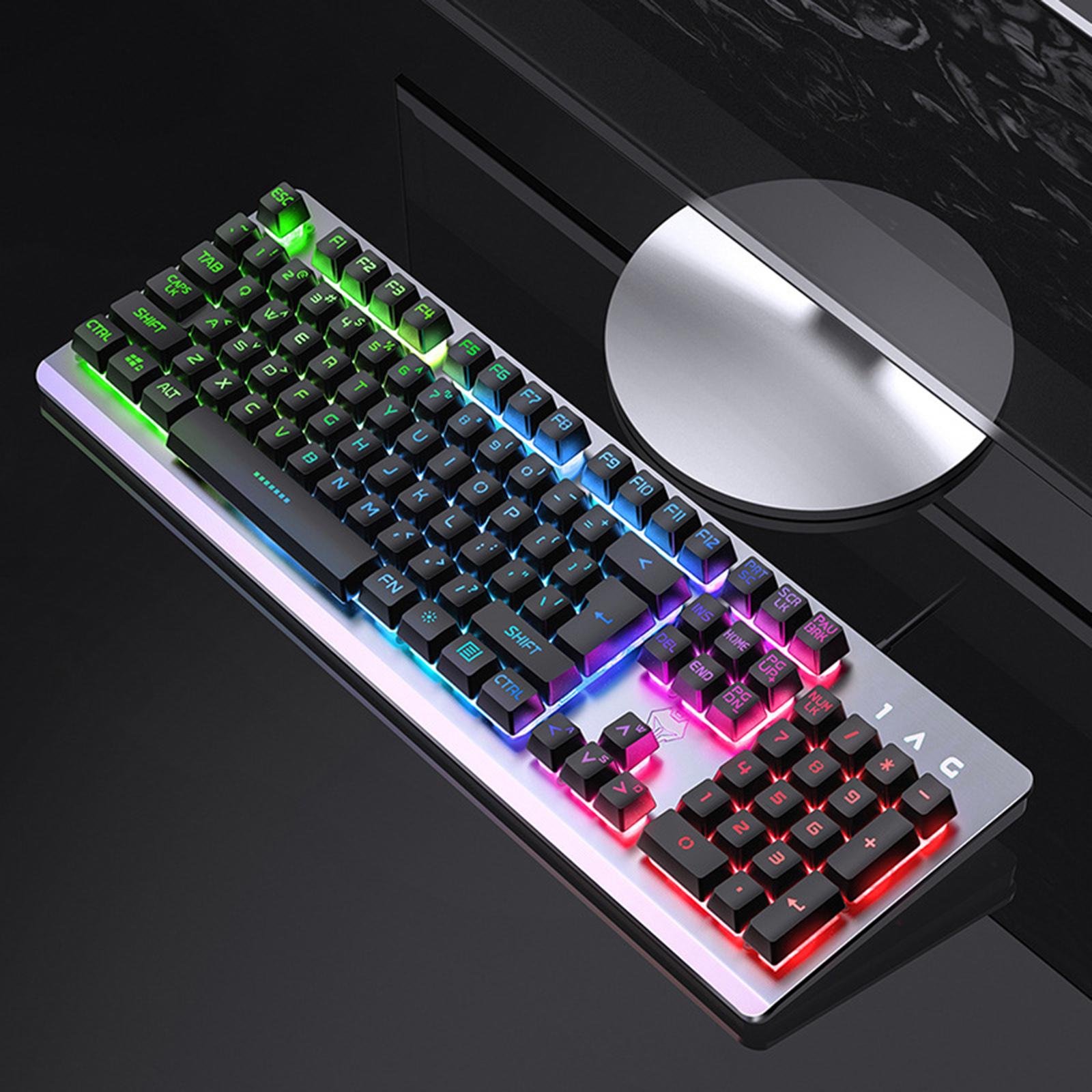 USB Wired Gaming Keyboard Universal 104 Keys