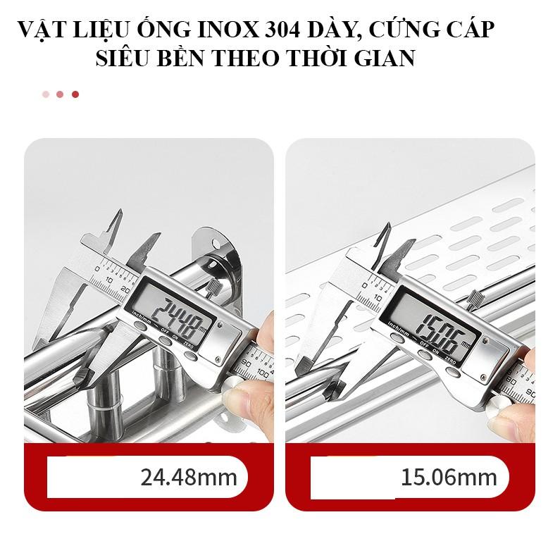 Kệ Inox Treo Đồ, Kệ Inox Treo Khăn Phòng Tắm Hàng Cao Cấp Giá Treo Khăn Dán Tường Không Cần Khoan Đục