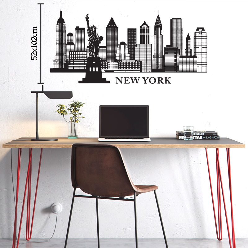 Decal Trang Trí Phòng Làm Việc, Decal Trang Trí Phòng Ngủ, Decal Trang Trí Phòng Khách | Decal Chủ Đề New York