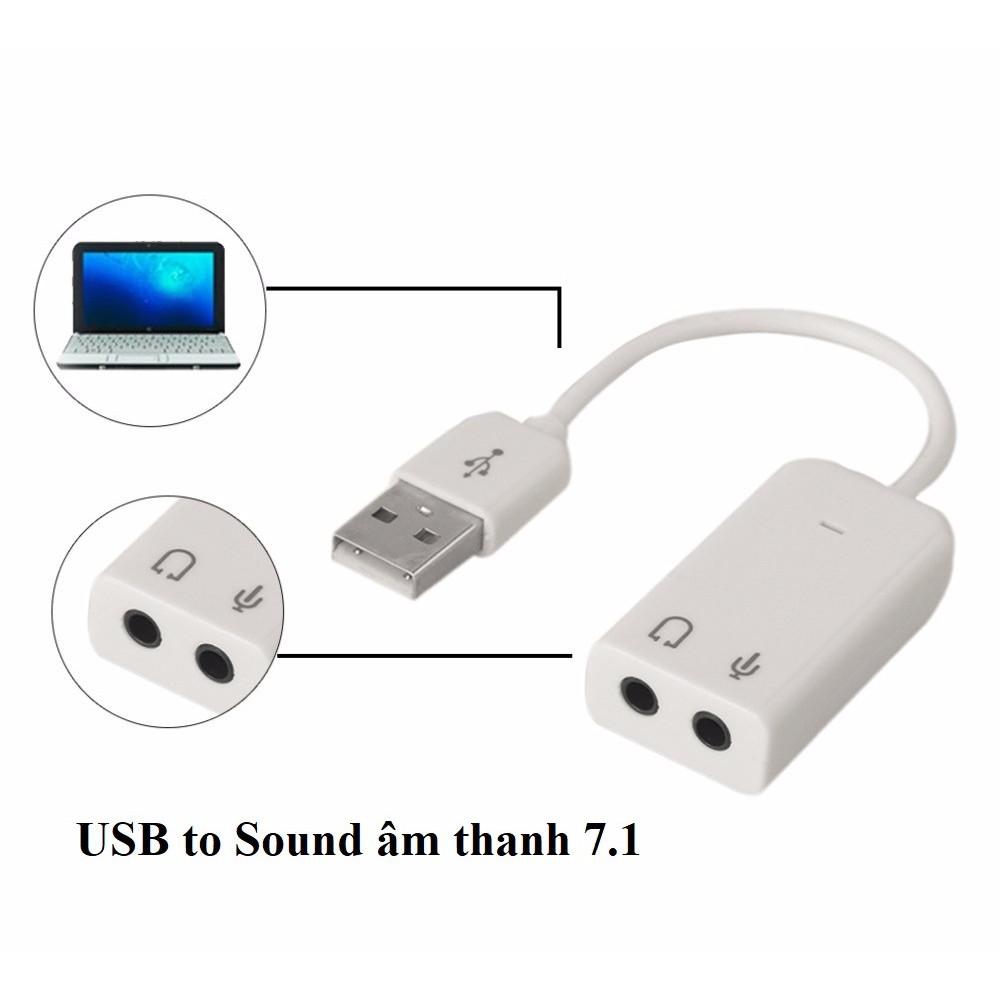 Usb Sound âm thanh 7.1 có dây - màu trắng