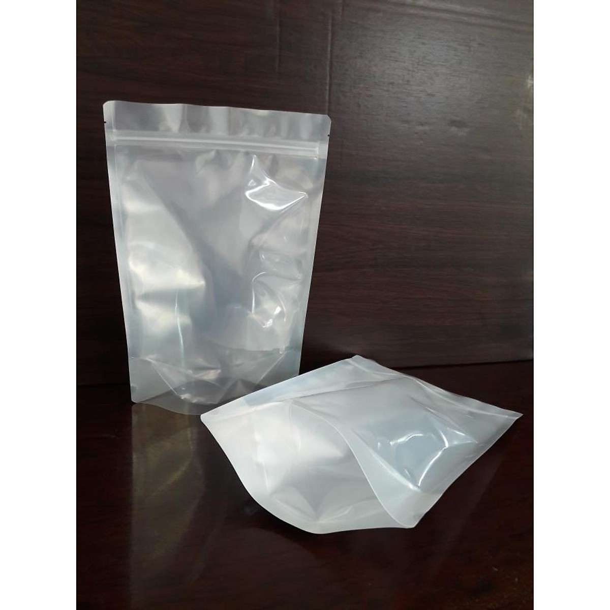 Túi zip mặt trong mặt bạc đáy đứng 20x28cm -Loại đẹp