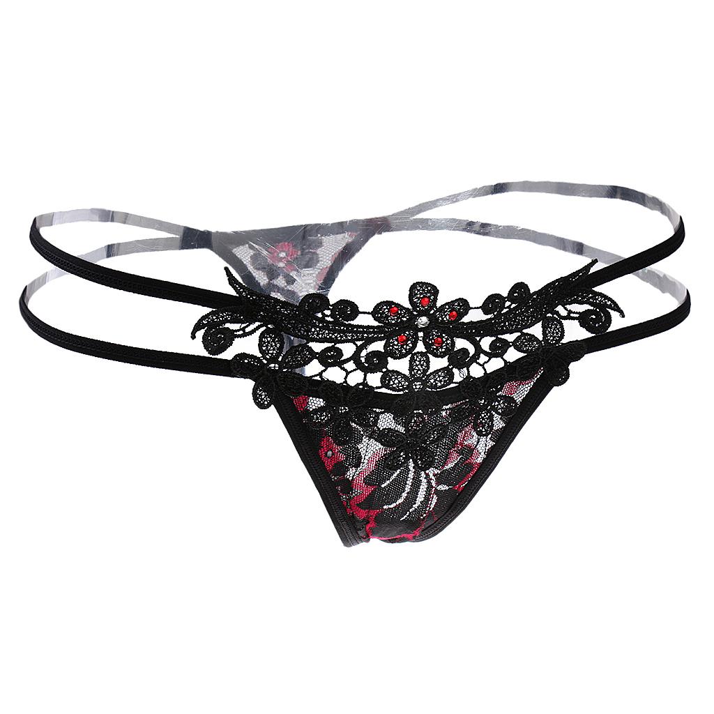 Women Lace Floral Briefs Lingerie Knickers Thongs Panties Underwear